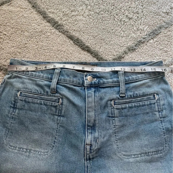 J Crew Point Sur denim jean shorts longer modest high rise light wash 30 - Picture 5 of 6